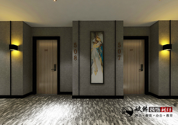 銀川賓館裝修|銀川賓館裝修設(shè)計|镹臻裝修網(wǎng) 走道2.jpg