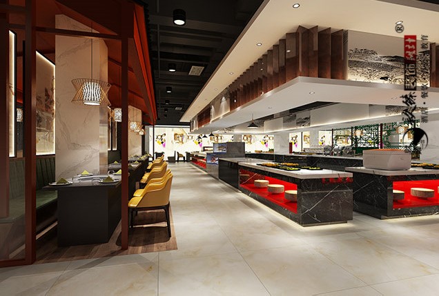 銀川自助餐廳裝修|銀川自助餐廳裝修設(shè)計|镹臻裝修網(wǎng)